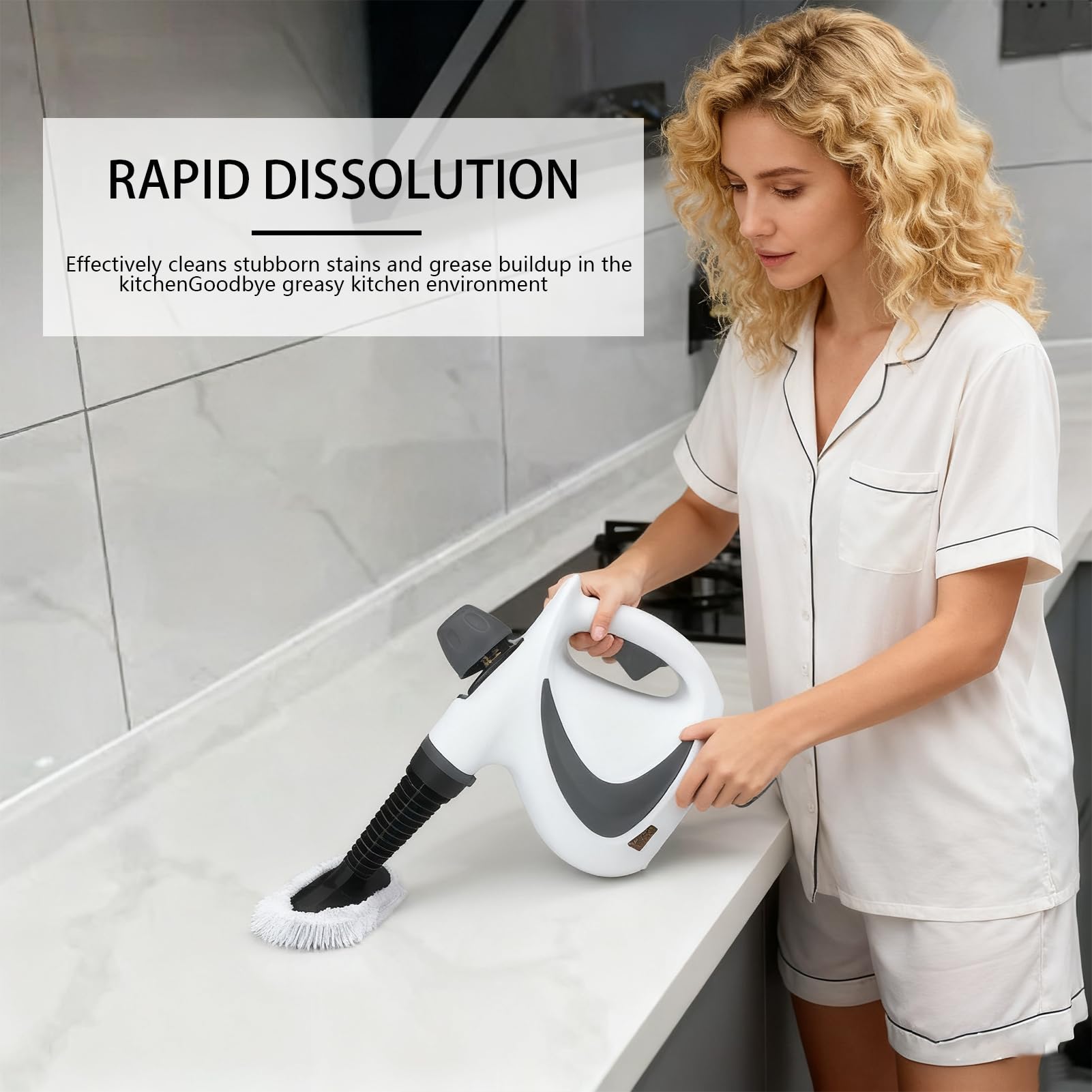 Máquina Limpiadora a Vapor Equipo de limpieza, mopa y quitamanchas | Limpiador a Vapor para Azulejos Alfombra, tapicería, sofá, muebles, tapete, suelos de madera, baldosas, telas y ropa,