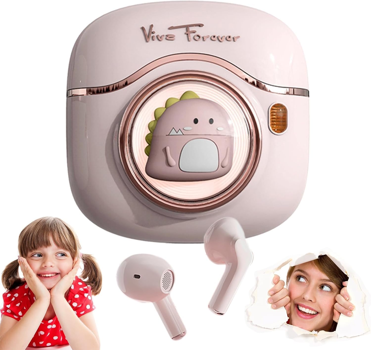 Cute Pink Wireless Earbuds for Kids and Women Macao Ubuy