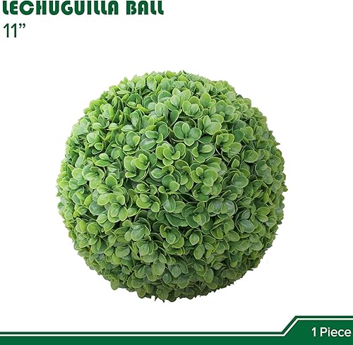 Miniatura 2 de Goleray Bola de boj de 15 pulgadas, plantas artificiales topiarias, 1 paquete de césped artificial para exteriores, decoración para el hogar,