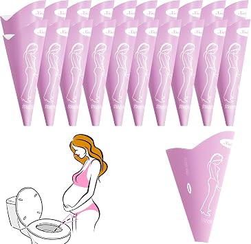 Disposable Female Urination Device, 20PCS Portable Pee Funnel for Women, Portable Standing Pee Pocket Cup, Waterproof Foldable Outdoor Travel Urinal Toilet for Camping Hiking Pregnant