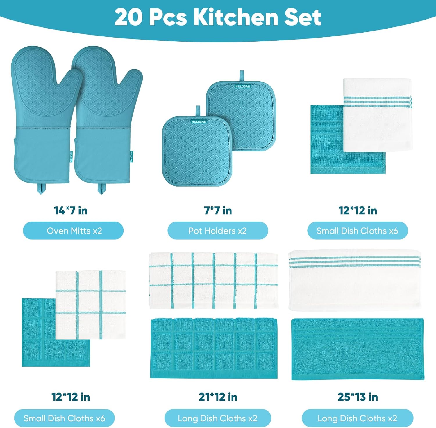 Silicone Oven Mitts Pot Holder Kitchen-Towels100% Cotton Dish Towels for Kitchen,Super Soft and Absorbent Kitchen Hand Towels/Tea Towels.Pot Holder,Oven Mitt Heat Resistant,Silicone Grip,Gift Set - Image 2