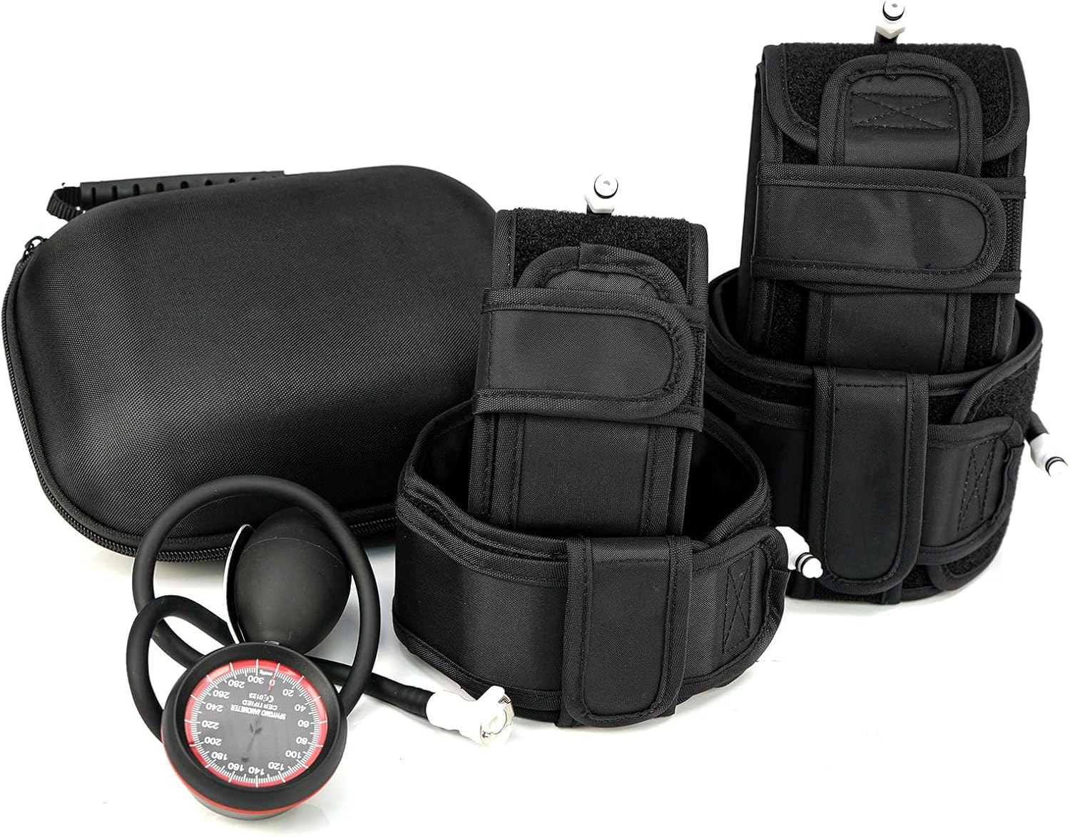 BFR Training System Blood Flow Restriction Bands Complete Arm Package，Upper and Lower limbsfor Rock-Solid Results (Full Set), black