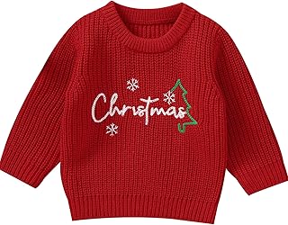 Suéter de Navidad para bebé, niño, niña, tejido de punto, suéter de Navidad, traje para niños de otoño e invierno