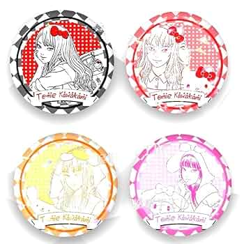 Amazon.co.jp: 伊藤潤二 コラボ 富江 缶バッジ4点セット 58mm や