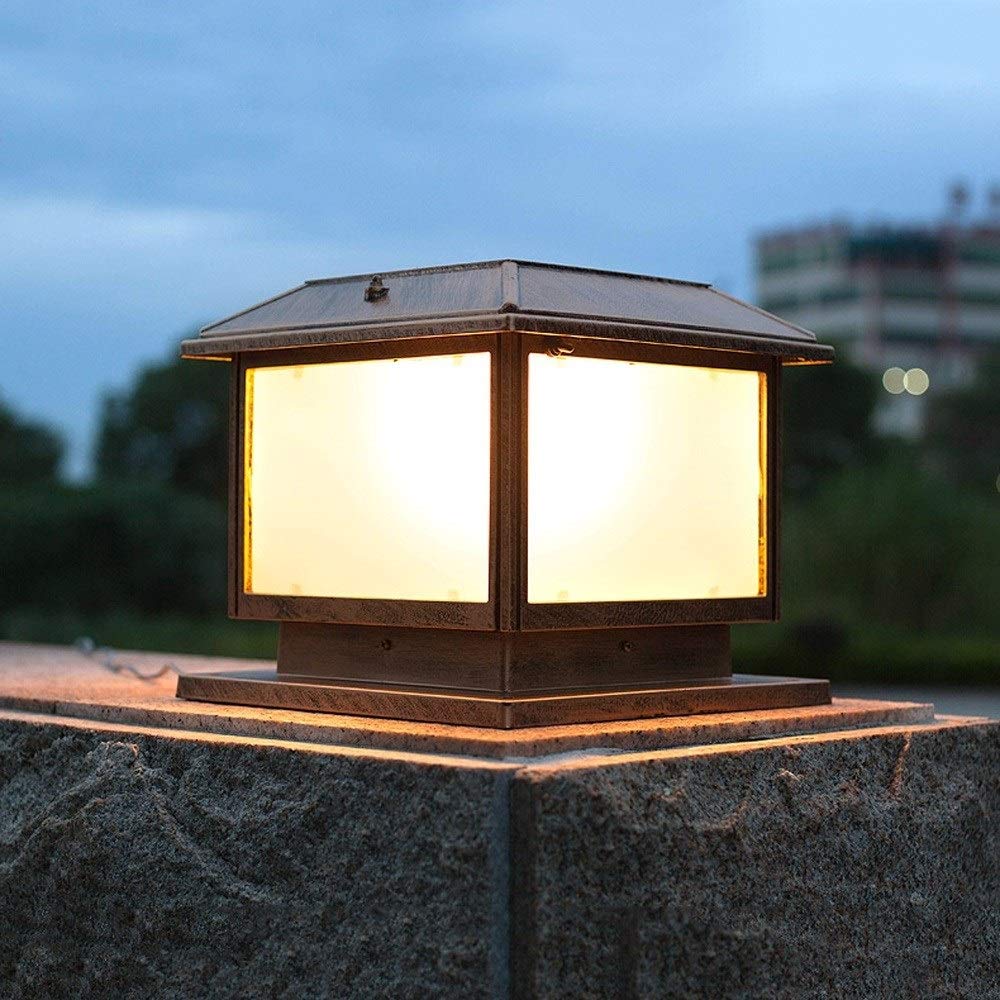 Zewnętrzna Lampa Słupkowa, Tradycyjna Retro Zewnętrzna Lampa Solarna Led Na Drzwi, Kwadratowa Lampa Solarna Na Trawnik, Lampa Stołowa, Zabytkowa Lampa Słupkowa, Szklana Latarnia, Społeczność Str, Brą