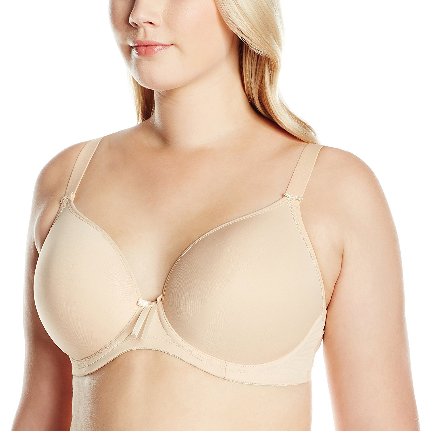 Elomi Women's Bijou Molded T-Shirt Bra. Plunge Without Push Up, Moveable J-Hook for Racerback. UK Sizes E-H, US Sizes DDD-K