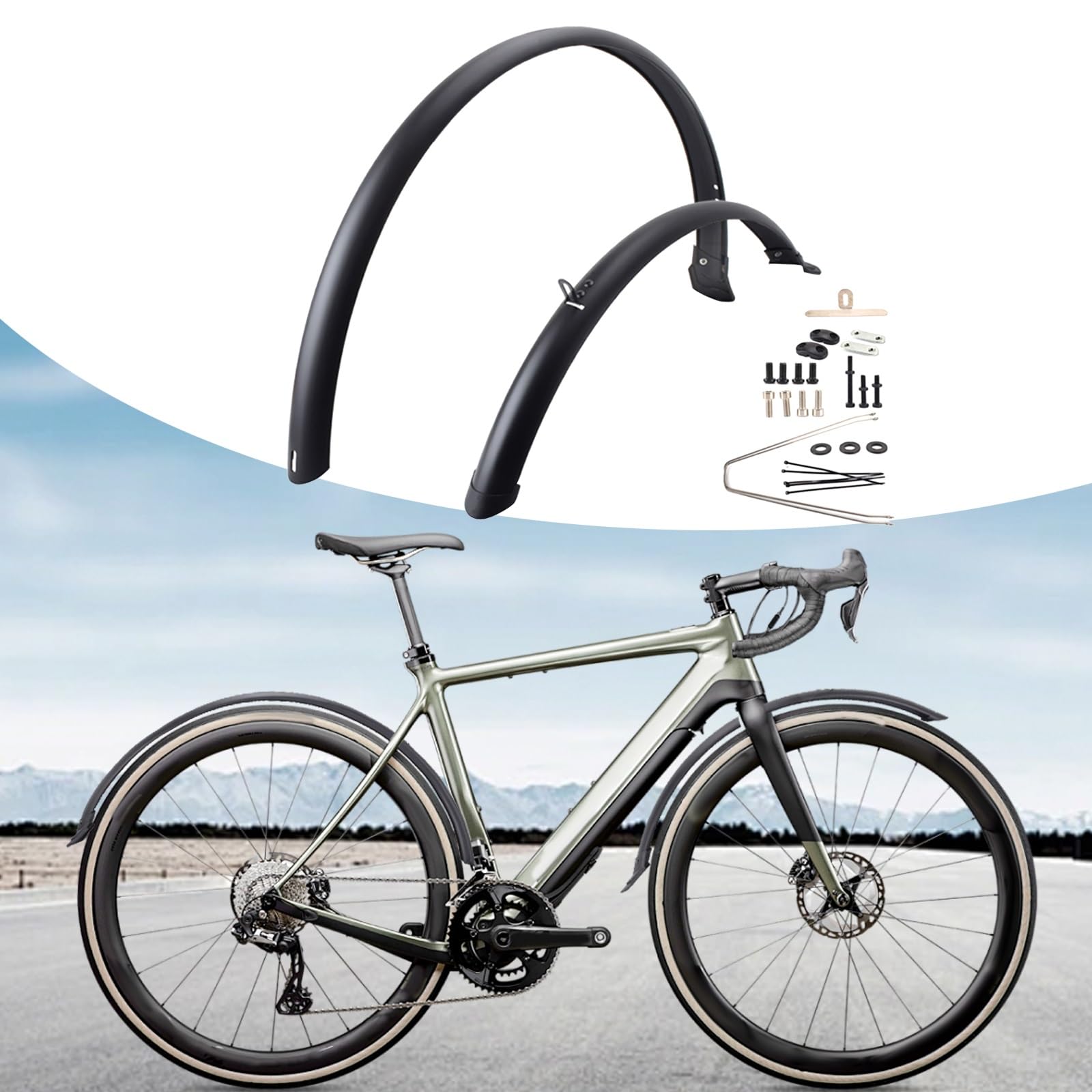 Parafango Parafango anteriore e posteriore Per bicicletta protezione fango | Parafanghi Per mountain bike a sgancio rapido Para copertura completa Per biciclette da strada da 2 pezzi