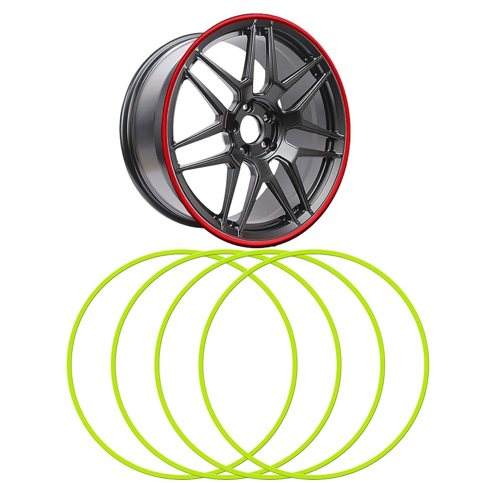Jednoczęściowy materiał ze stopu aluminium, odporny na zarysowania, tarcie, pierścień ochronny koła samochodu, aluminiowy ochraniacz koła, dekoracyjny pierścień ochronny kół, odpowiedni do wszystkich