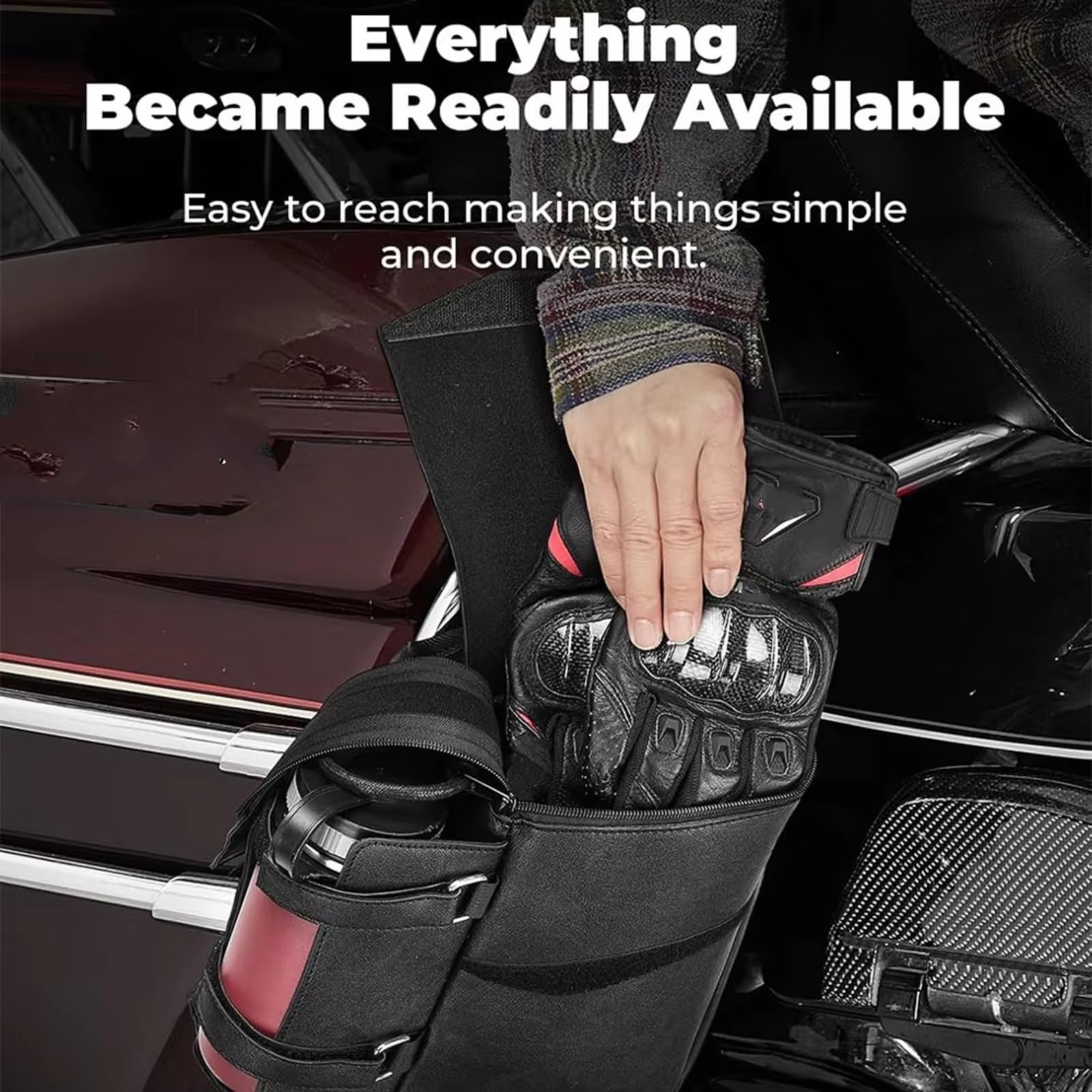 Motorradtasche Für Touring Für Road Für King Für Road Für Glide Für Electra Für Glide Motorrad-Satteltasche Mit Wasserflaschenhalter Packtasche Aufbewahrungstaschen