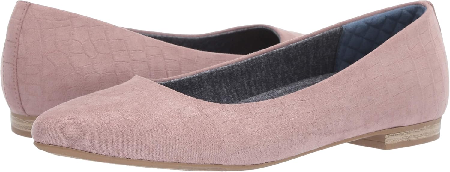 Dr. Scholl's Shoes womens Aston 6 Wide Hydrangea Crocodile Emboss Microfiber