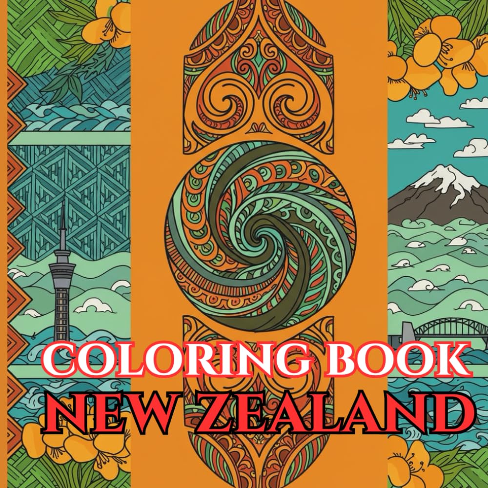 New Zealand Calm | Adult Coloring Book of Alps, Coasts & Koru: 50 Simple, Relaxing Pages with Gentle Intricate Patterns — Milford Sound, Aoraki/Mount ... Scenes (Adult Coloring Book. World Series.)