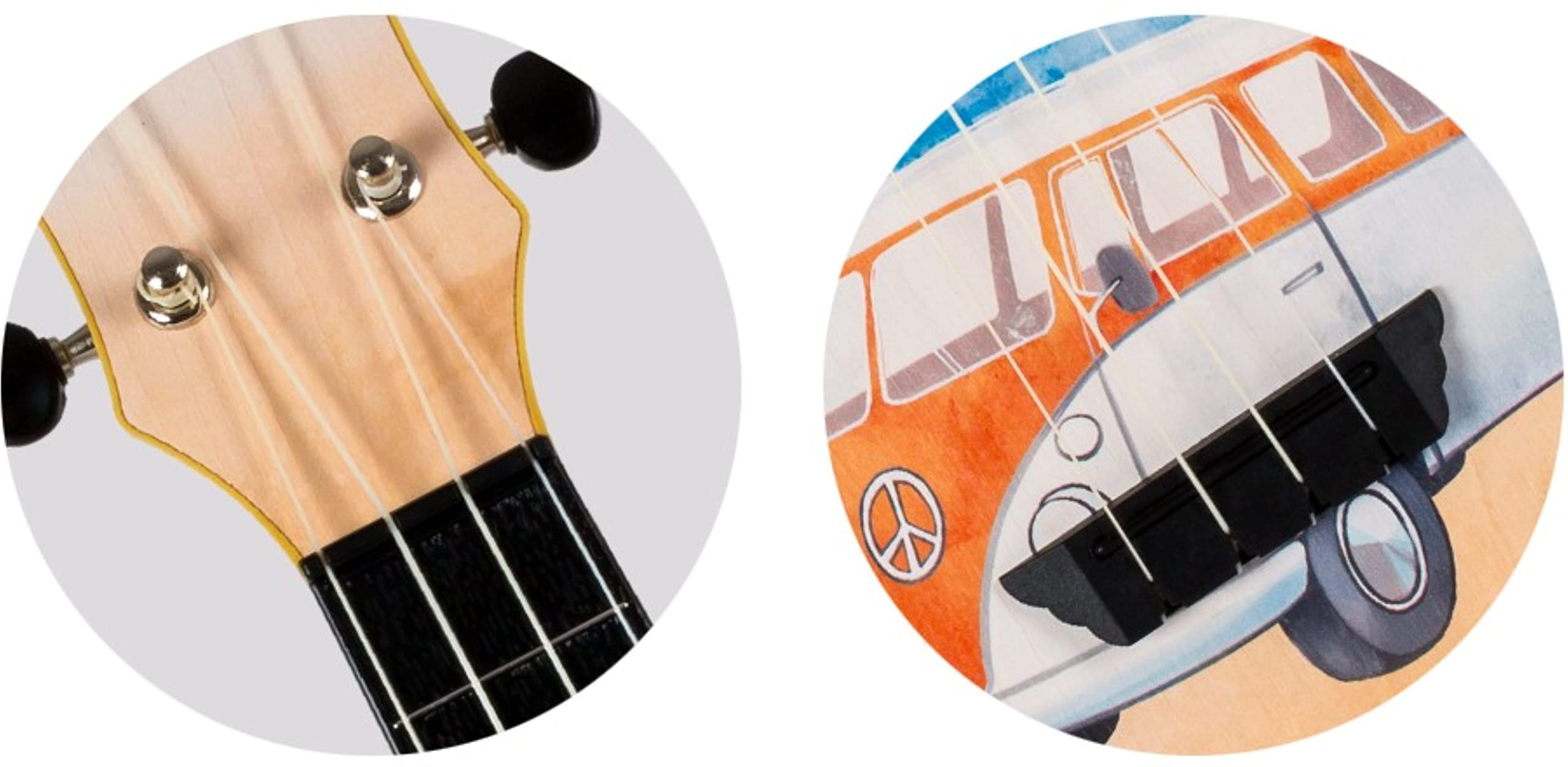 Flight Ukeleles TUS25 Bus Travel Sopran-Ukulele, Einheitsgröße, mehrfarbig