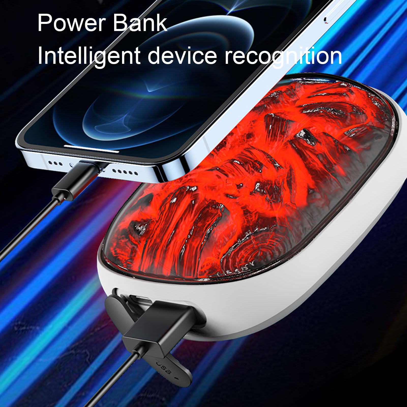 Caricatore Portatile Ricaricabile Power Bank 3 in 1 Batteria Agli Ioni di Litio da 10000 MAh per Riscaldamento Rapido Sicurezza Campeggio Esterno