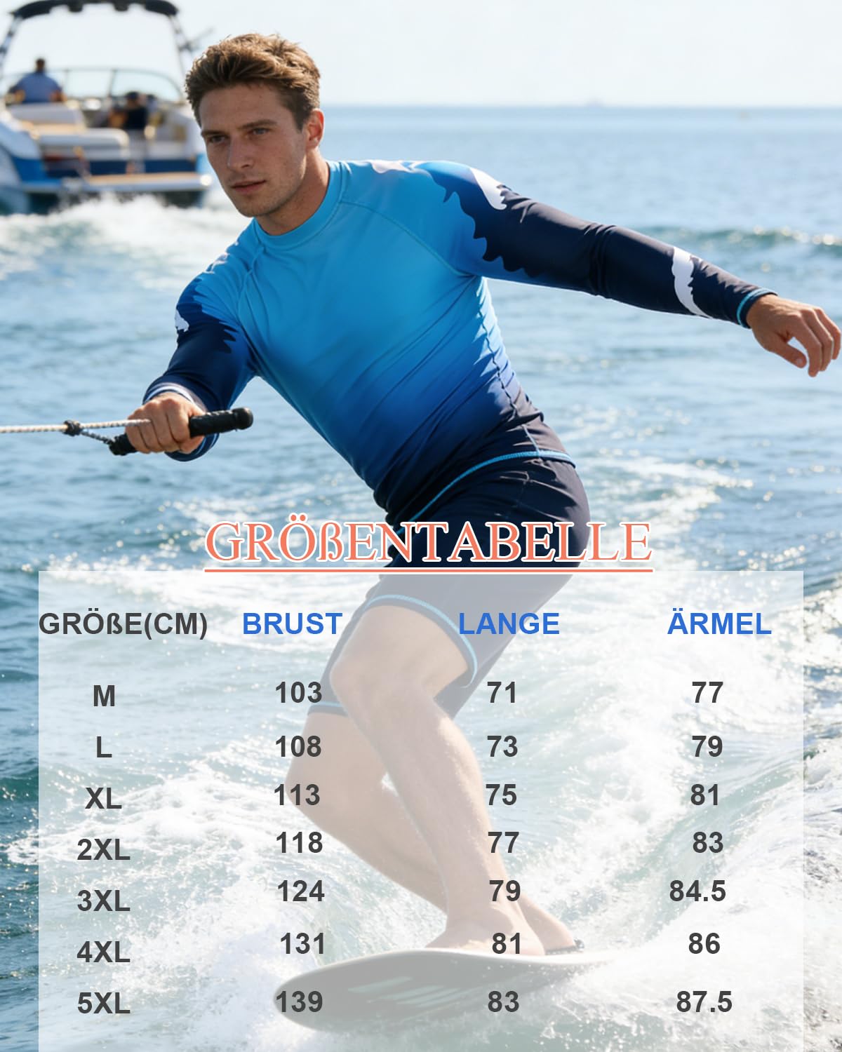 Maglietta UV a maniche lunghe UPF 50+ - Rashguard ad asciugatura rapida per nuoto, surf e pesca