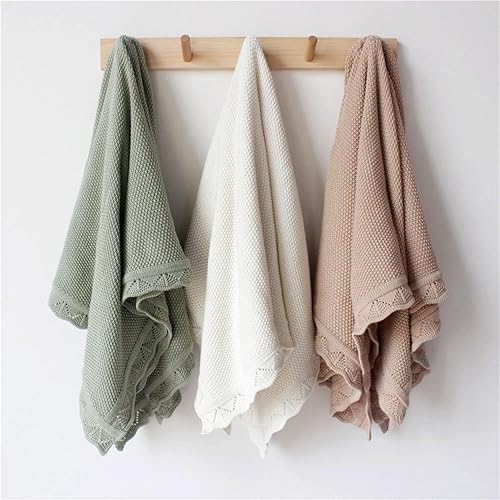 Miniatura 2 de Manta bordada para bebé, manta de bebé personalizada, acogedora manta de punto de algodón suave con nombre personalizado, regalo para recién nacidos