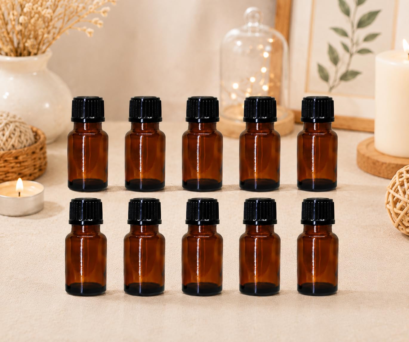 10ml Empty Amber Glass Bottles with Euro Dropper for Crafts, Gifting (10 Pack)-image-28