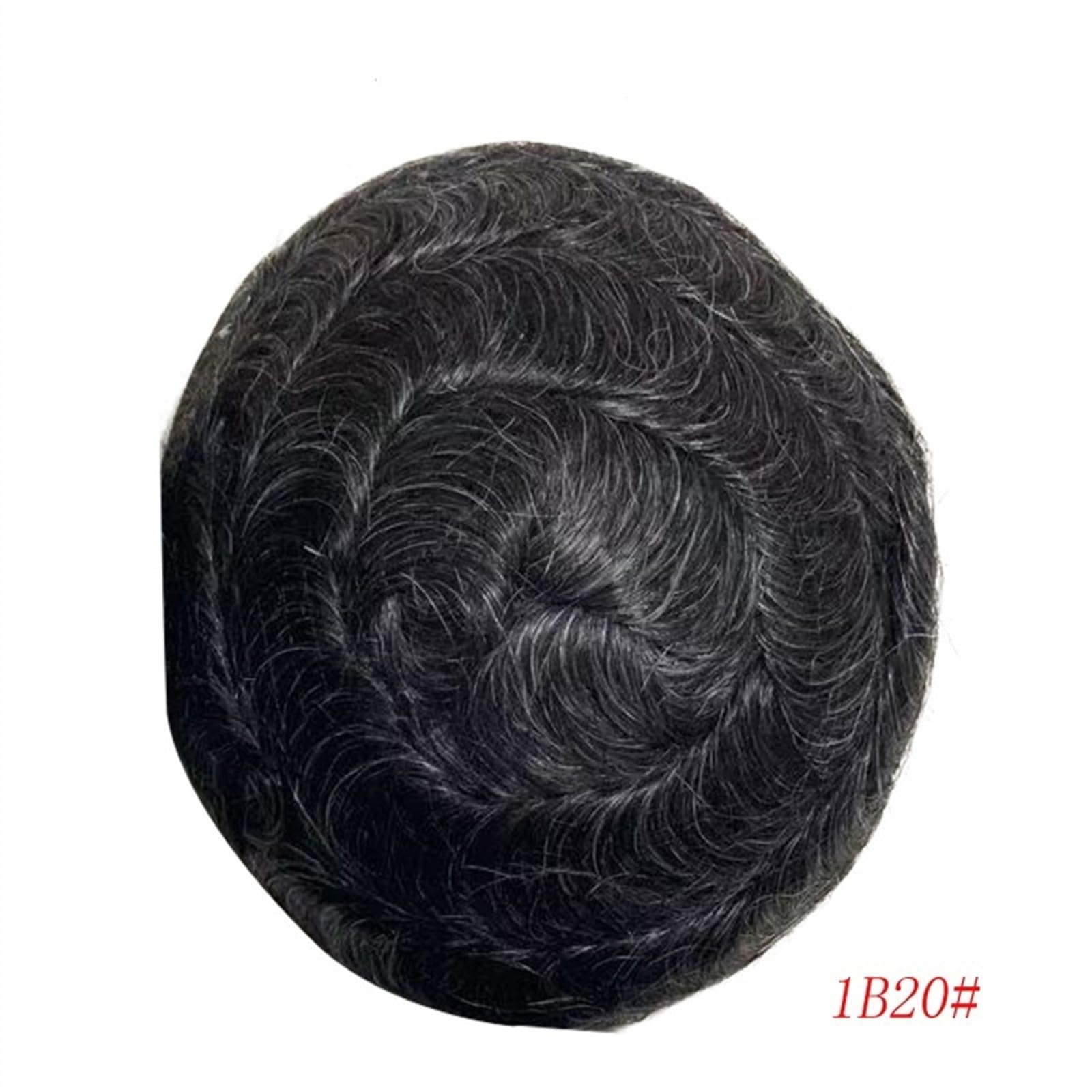 Tupecik męski Peruka męska z ludzkich włosów Fine Mono i podstawa NPU Tupecik męski Indian Remy Proteza Prosta / 30 mm fala System Treska Treski(Straight Hair 110%,7x10)