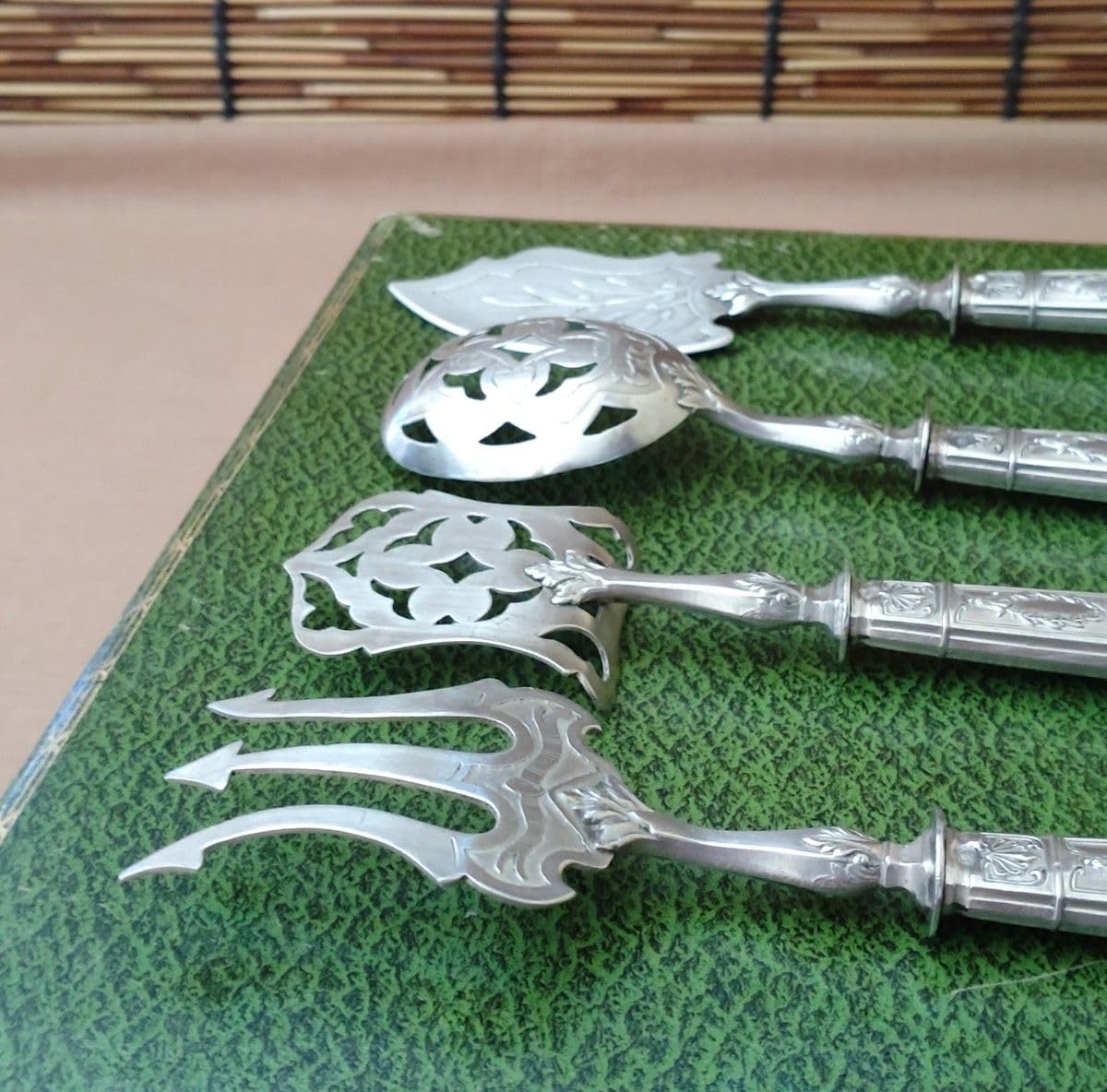 極上品 フランス アールヌーボー期 純銀無垢 スプーン&フォーク