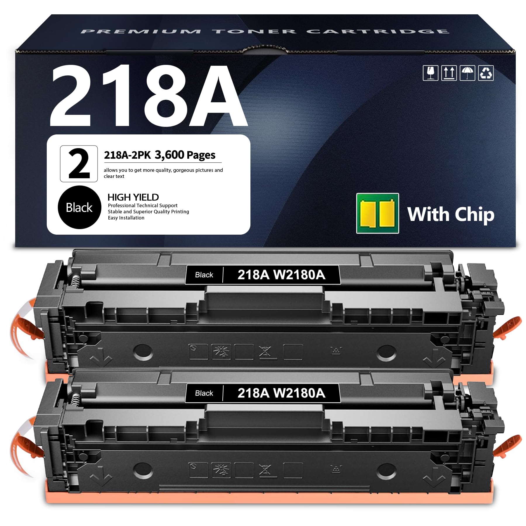 MYWEET 218A Toner Cartridge (2 x Black)