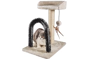 Cat Scratching Post with Cat Tower Tree and Cats Arch Self Groomer...