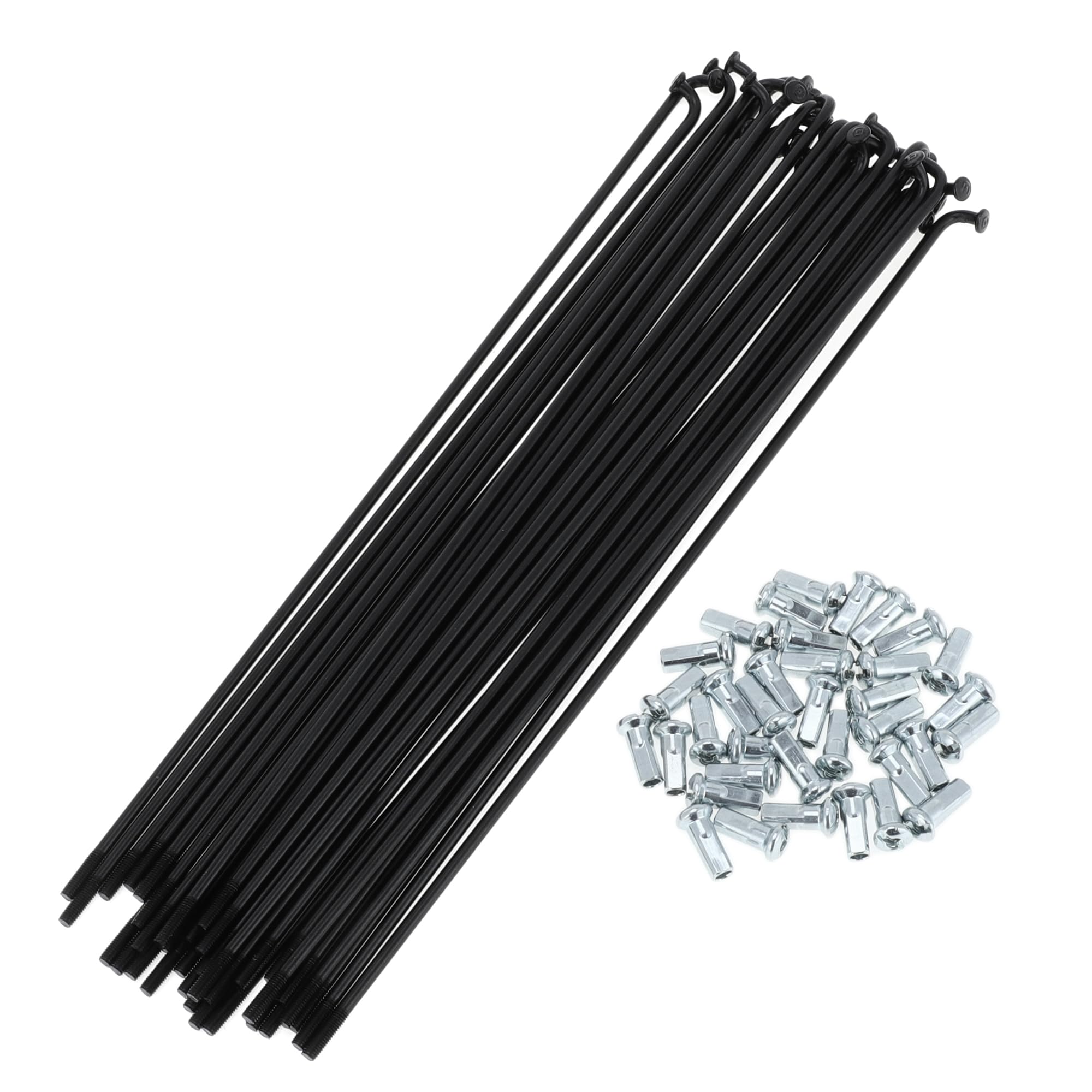 A ABSOPRO Bicycle Spokes 12G 205mm Length Bike Wheel Spokes Carbon Steel Black 1 Set