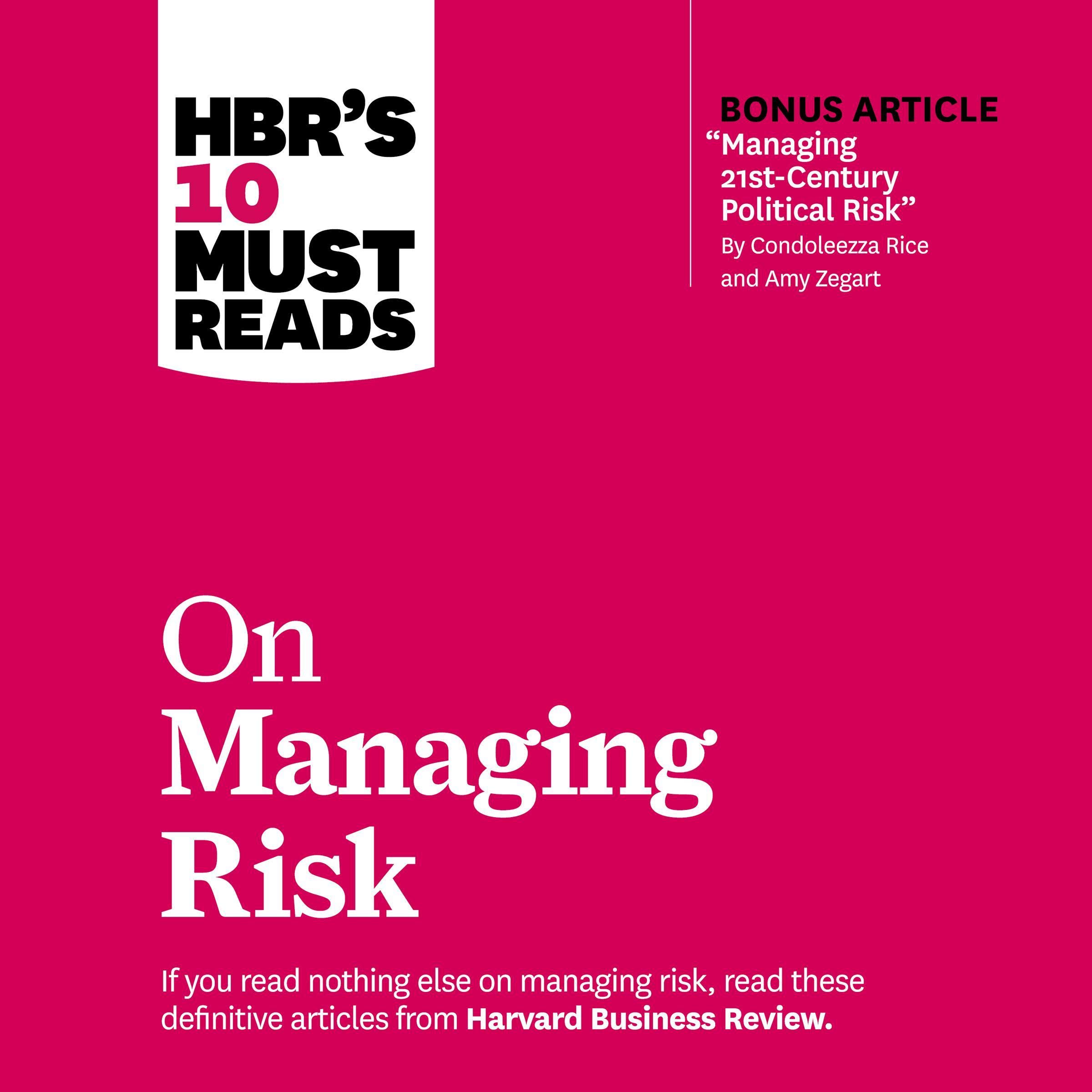 Cover art for HBR's 10 Must Reads on Managing Risk