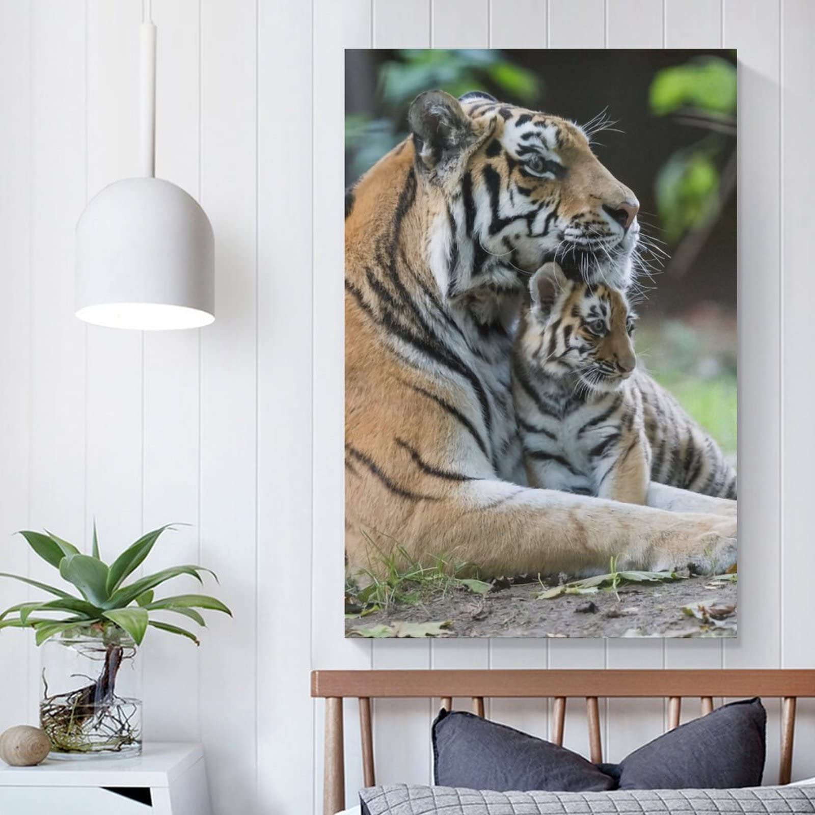 Poster en forme d'animal - Tigre maltais - Décoration murale - Pour salon, chambre à coucher - 30 x 45 cm