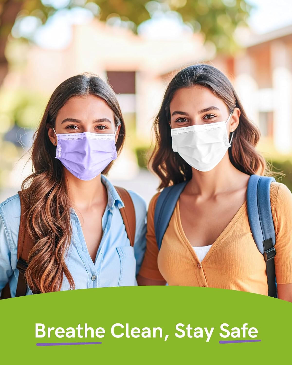 FriCARE Disposable Face Masks for Adults, 3 Ply ASTM Level 3 Medical Grade | Breathable & Comfortable for Daily Work/Sun Protection with Adjustable Nose Wire & Elastic Earloops 50 Pack, Purple