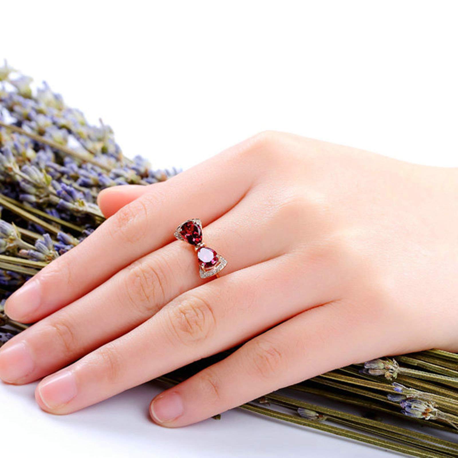 Beydodo Pierścionki złote 18 K z turmaliną 1,5 ct, pierścionki zaręczynowe, ślubne, różowe złoto z diamentem e 18 karatów (750) czerwone złoto, 47 (15.0), colore: różowy (Rosegold), cod. TLLWGZ6681