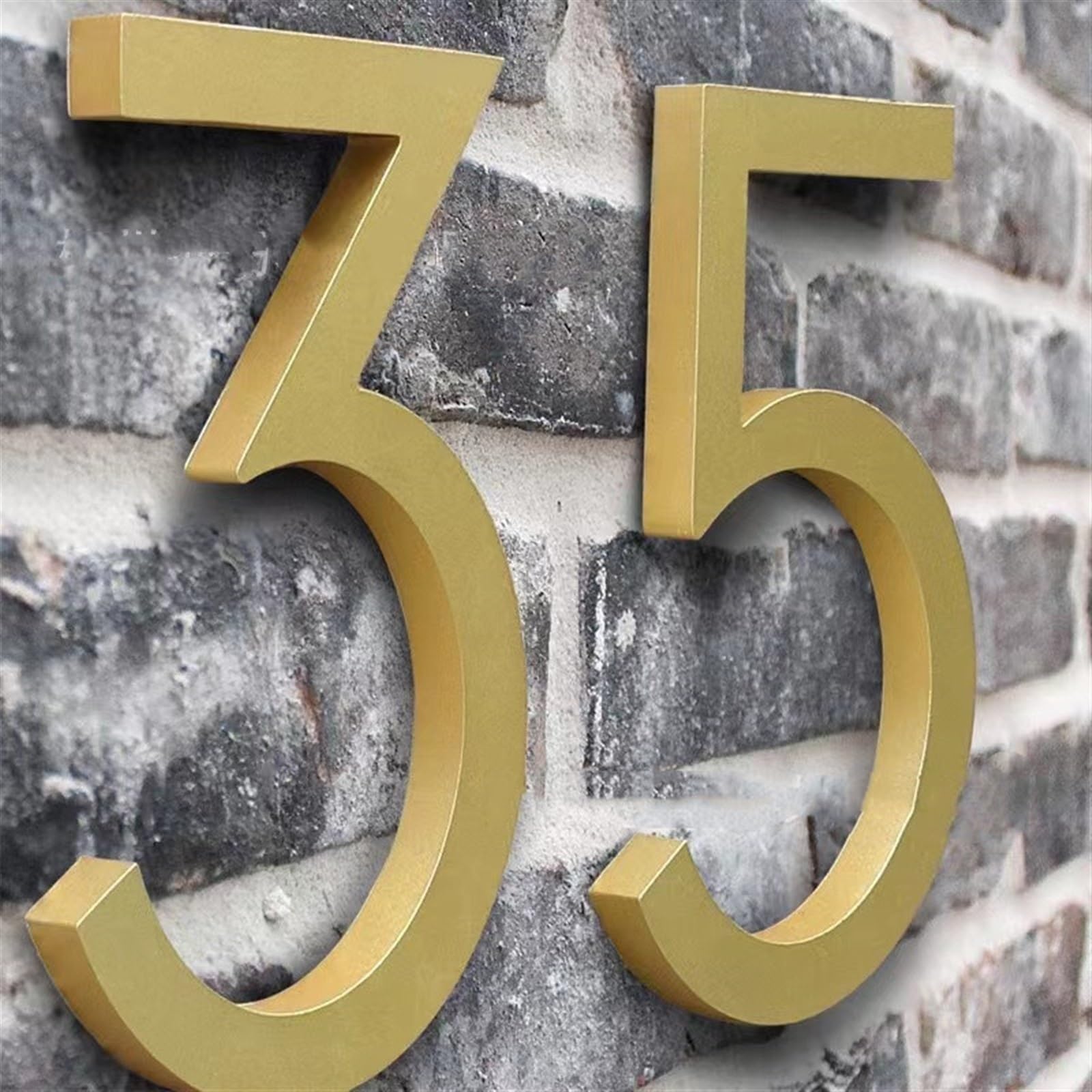 Tabliczki na drzwi spersonalizowane drzwi wejściowe 15 mm złoty nowoczesny numer domu numery drzwi mieszkania adres skrzynki pocztowej zewnętrzne tablice znaków (kolor: nr 7, rozmiar: 15 cm)