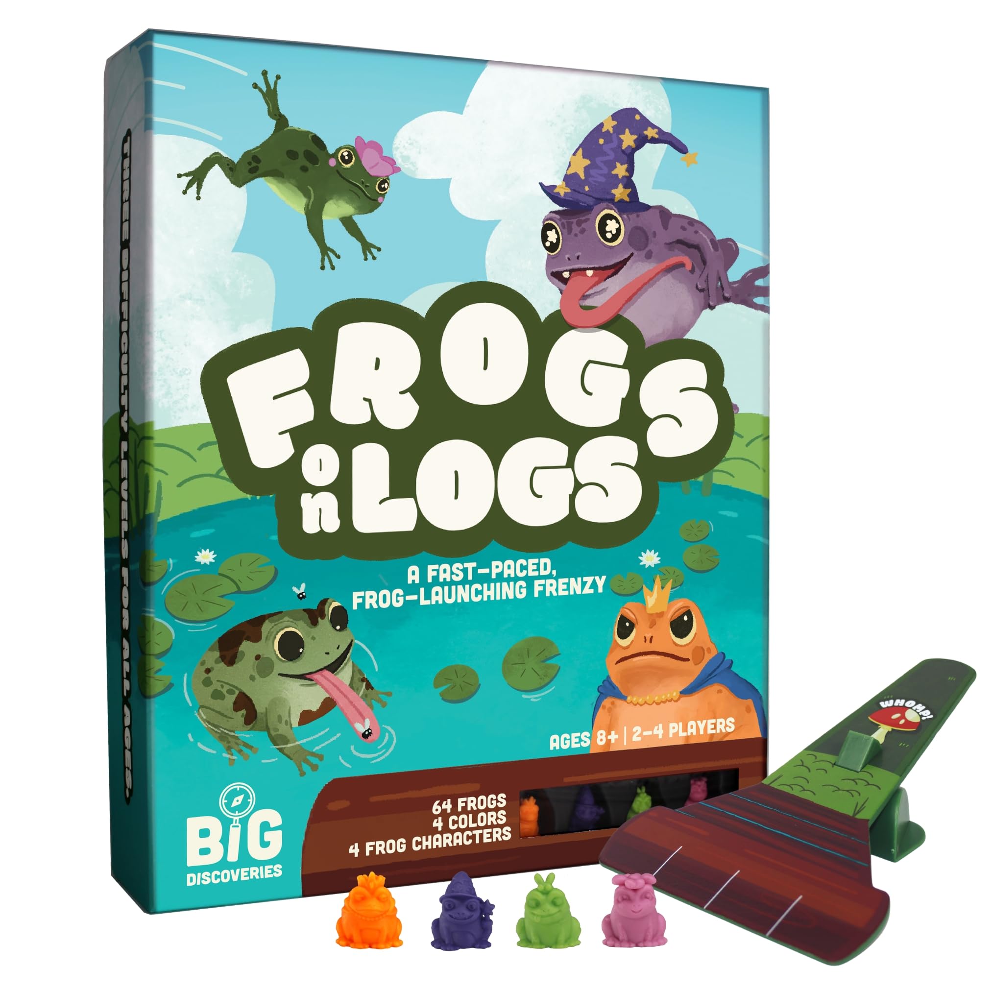 Amazon.com: Frogs on Logs – A Fast-Paced Frog-Launching Board Game for Kids  & Families – Match, Aim & Launch Frogs – 2-4 Players, Ages 8+ – Fun Family  Game for Boys &
