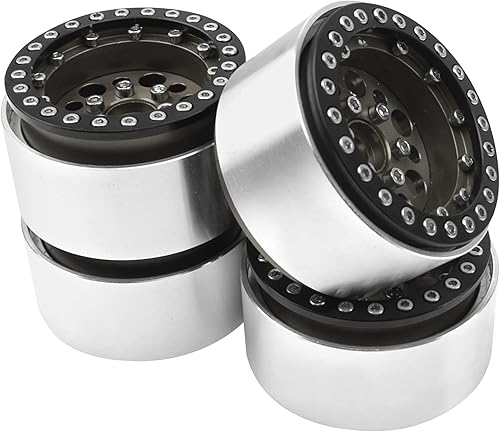 Miniatura 5 de ShareGoo - Juego de 4 cubos de aleación de aluminio de 1.9 pulgadas, compatibles con Traxxas TRX4 Axial SCX10 RCAWD D90 D110 Tamiya CC01 110 RC