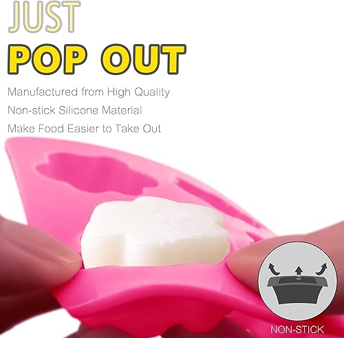 Miniatura 3 de Anaeat Moldes de silicona reutilizables con forma de pata de perro y hueso, bandeja flexible y antiadherente, molde para hacer dulces y chocolate