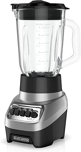BLACK+DECKER PowerCrush Multi-Function Blender with 6-Cup Glass Jar, 4 Speed