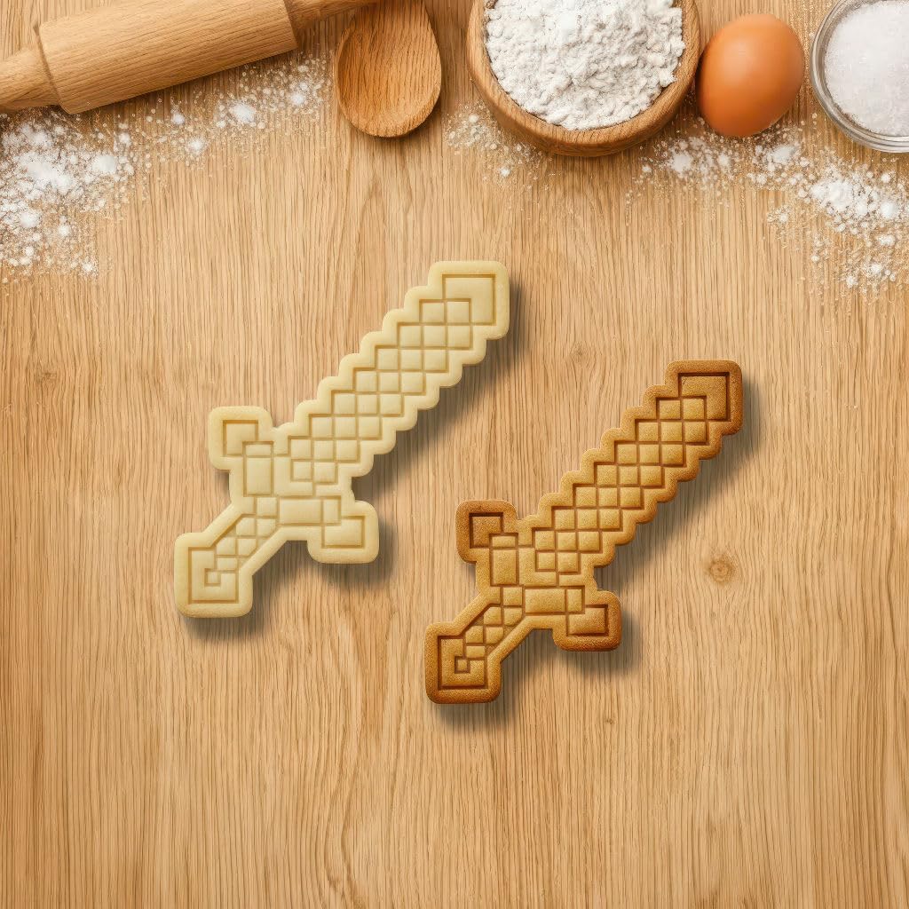 Allenjoy Cookie Cutters & Stamps, Pixel Biscuit Cutter Embosser Molds for Baking, Fondant, Polymer Clay - Funny Kitchen Accessories, Novelty DIY Supplies, Party Favors, Decorations, Gifts