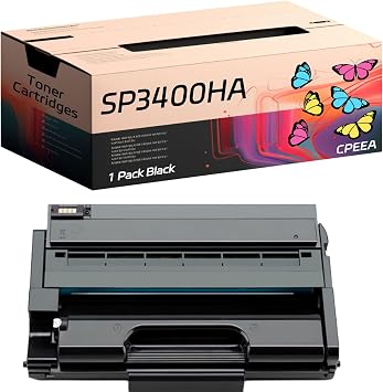 Compatible for Ricoh SP3400HA Toner Cartridges Work for Ricoh Aficio SP 3400N SP 3400SF SP 3410DN SP 3410SF SP 3500N SP 3500SF SP 3510DN Printers, with Chip, High Yield 5000 Pages Black