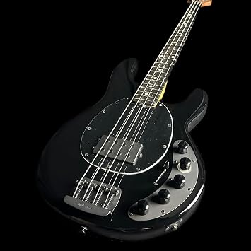 Ernie Ball Music Man DarkRay Bass Guitar - Obsidian Black with Ebony Fingerboard   