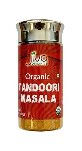 Mezcla orgánica de especias Tandoori Masala 26oz 75 g Mezcla de condimentos indios Calidad primium natural vegano no transgénico de Jiva Organics