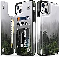 Vista 330 de LETO para iPhone 15 Pro Funda tipo cartera - Tapa tipo folio con patada - Diseños de moda - Tarjetero - Funda protectora para mujeres y niñas - 6.1