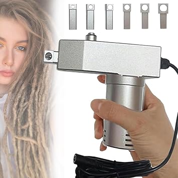 Instant Loc Machine for Dreadlocks - Portable Handheld Automatic Dreadlock Tool with 6 Replacement Holes - No Needle Change Required