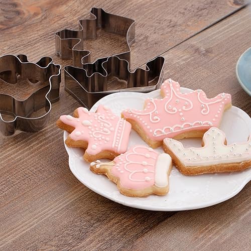 Miniatura 7 de Mini cortador de galletas 4 unids/set corona rey reina príncipe formas de acero inoxidable cortador de galletas Fondant Cutter-Tiny