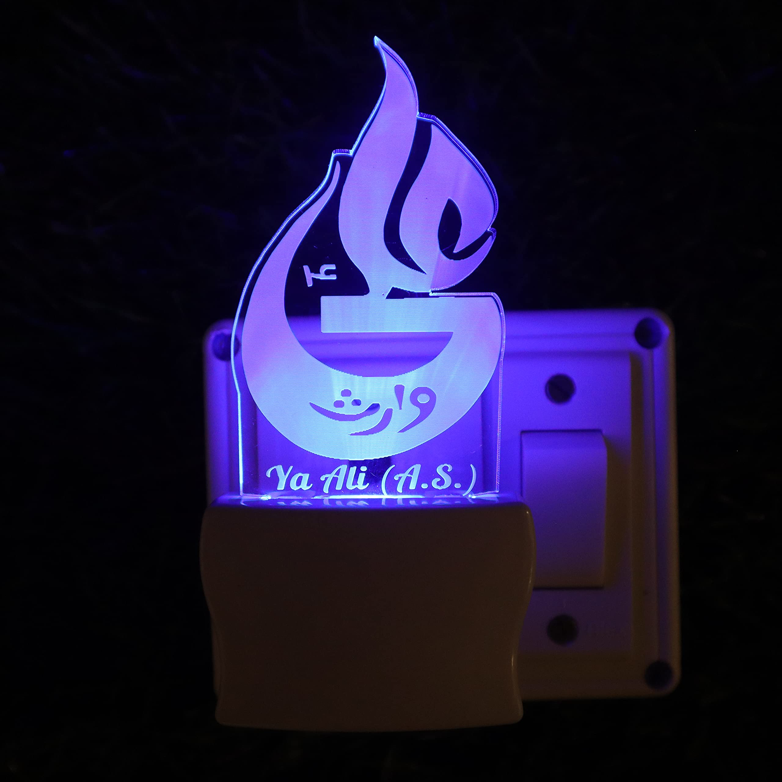 Bollywood Designer YA ALI 3D Optical Illusion Acrylic Night Lamp, 7 Colors RGB Auto Colour Changing LED Plug and Play Night Light, Office Light, Best for Gift - Pack of 1 (SD166,Multicolour, 3 Inch) 5