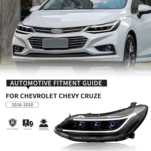 Miniatura 7 de Archaic Conjunto de faros LED para Chevrolet Chevy Cruze 2016-2020 señal de giro secuencial DRL accesorios de automóvil Chevy Cruze bombillas LED