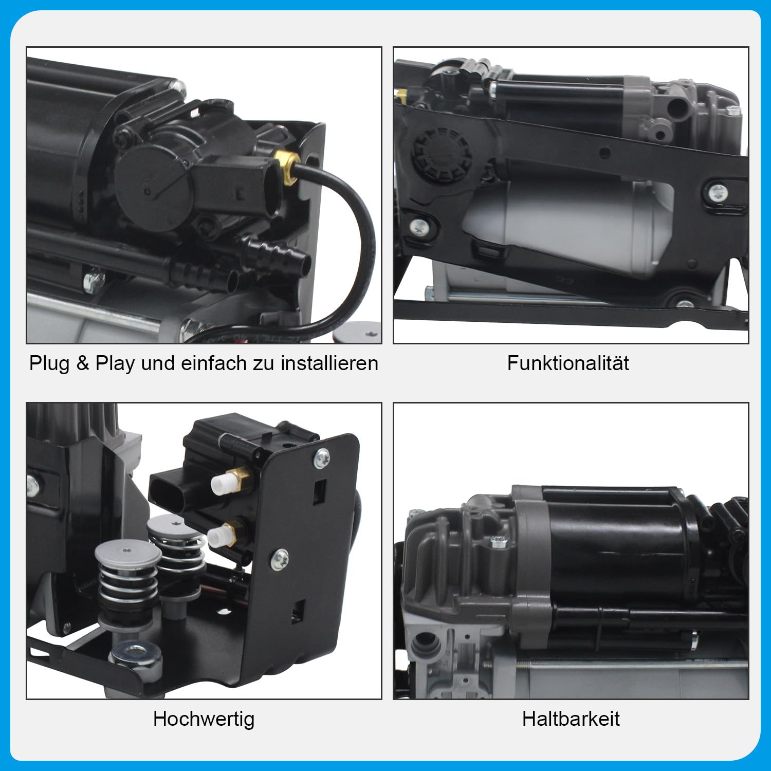 37206864215 Luftfederungskompressorpumpe mit Ventilblock und Halterung Kompatibel mit BMW 5 7 Serie F07 GT F11 F01 F02 F04 37206864215 37206794465 37206784137