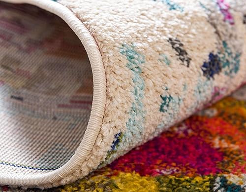 Miniatura 6 de Tapete Unique Loom colección Jardin para múltiples áreas, abstracta, vibrante, Polipropileno, MultiBeige