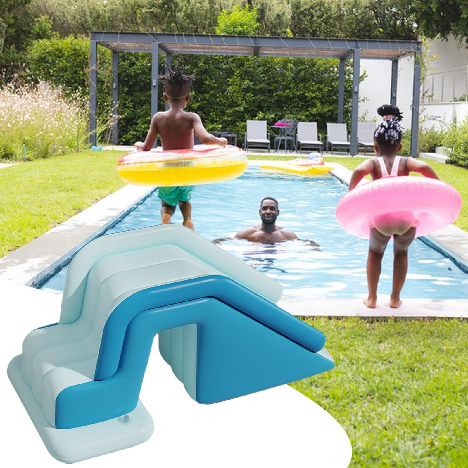 Aufblasbare Poolrutsche,Klappbare Aufblasbare Poolrutschen | rutschfeste Schnellaufbau-Rutsche Für Jugend Mädchen Haus Garten Sommerfeste Camping Ausflüge