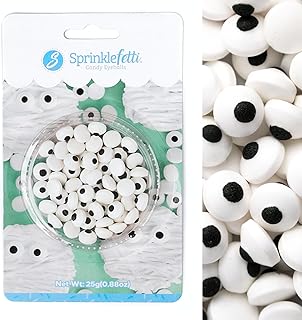 Sweets Indeed Candy Eyeballs – 0.88 oz Blister Pack – Edible Sugar Eyes for Halloween Cookies, Cupcakes, Cakes & Spooky Treats
