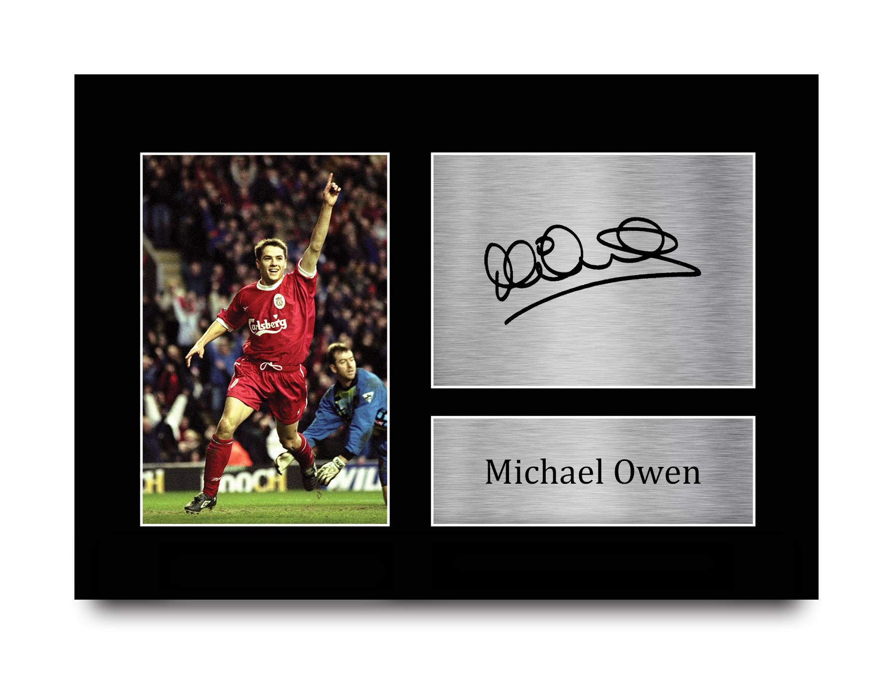 HWC Trading A4 Michael Owen Liverpool Gifts Printed Signed Autograph Picture for Fans and Supporters - A4