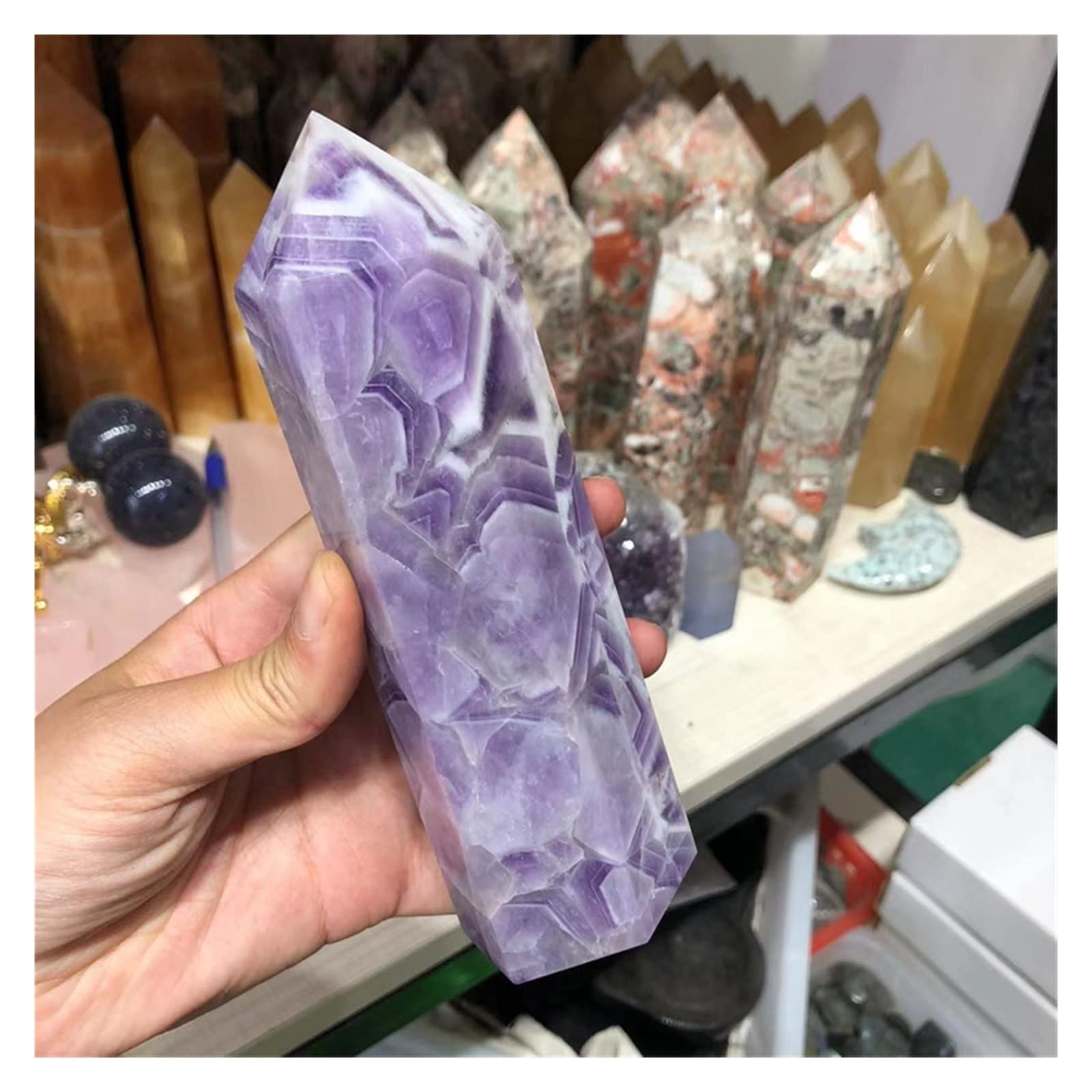 Amazon.co.jp: アメジスト天然石クォーツタワーポリッシュドリーム