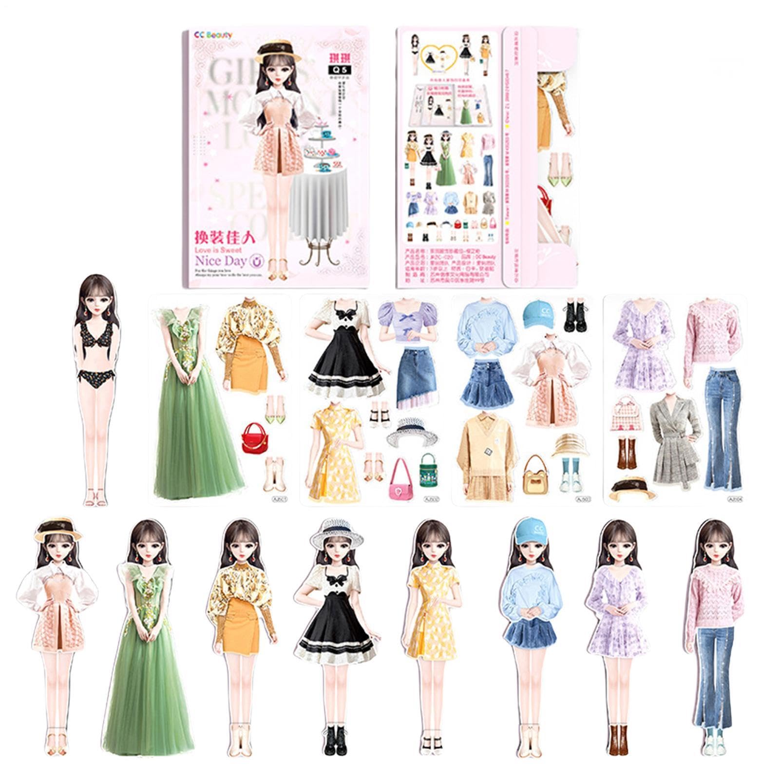 Magnet Paper Dolls for Girls Funny Kids Pretend Activity Toy